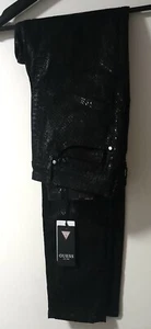 Guess Stretch Black Shiny Python skinny trousers. - Picture 1 of 3