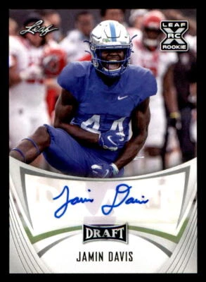 2021 Leaf Draft AUTO #BAJD2 Jamin Davis (ref 225397) - Image 1 of 2