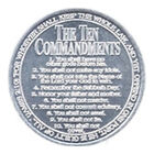 50 x Ten Commandment Coins - Christian Gospel Tract Aluminium Moses 10 Laws Coin