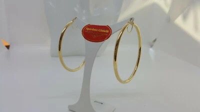 ORECCHINI A CERCHIO DI GRANDE DIMENSIONE ORO GIALLO 750 18KT 5,5 GRAMMI (4660)  - Immagine 1 di 4