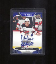 2019/20 MVP Puzzle Back Blue Script 22 Card Set #/100 w/ Jack Hughes Achievement