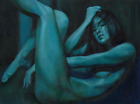 original+painting+30+x+40+cm+52GK+artwork+oil+paints+modern+female+nude