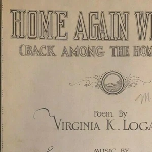 Spartiti musicali vintage 1919 "Casa di nuovo con te, ritorno tra la gente di casa" - Foto 1 di 3