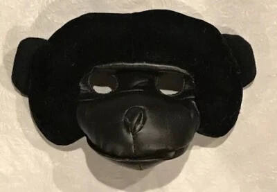 Gorilla Chimpanzee Black Halloween Pretend Play Costume Eye Mask W/Elastic Band - Image 1 of 4