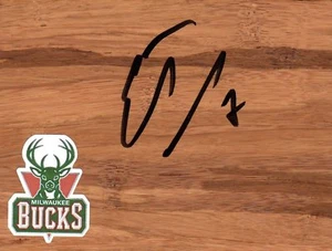 Milwaukee Bucks Ersan Ilyasova Signed FloorBoard COA - Picture 1 of 1