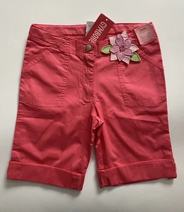 Gymboree Island Fun Roll Up Capri Bermuda Shorts Coral Girl's Size 6 NWT - Picture 1 of 2