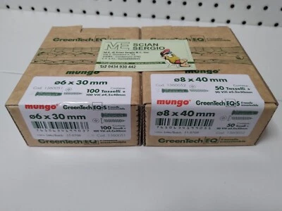 TASSELLI 6 8 mm EQ-S MUNGO UNIVERSALI  CON VITE fischer sx hilti spit elematic - Immagine 1 di 3