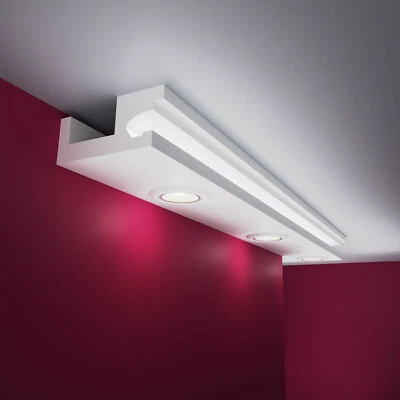 Baguettes en stuc ELHARE spot profil LED bande éclairage indirect lumière XPS... - Photo 1/4