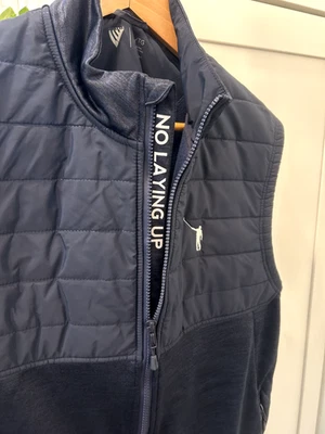 Chaleco acolchado de golf aislado sin acostarse + ropa nivelada para hombre talla XL ropa exterior azul marino Foto 1 de 4