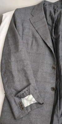Luciano Barbera Collezione Sartoriale 100% Cashmere Sport Coat Surgeon Cuff 44L - Image 1 of 4