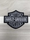 3” Embroidered Harley Davidson Iron On Patch Grey
