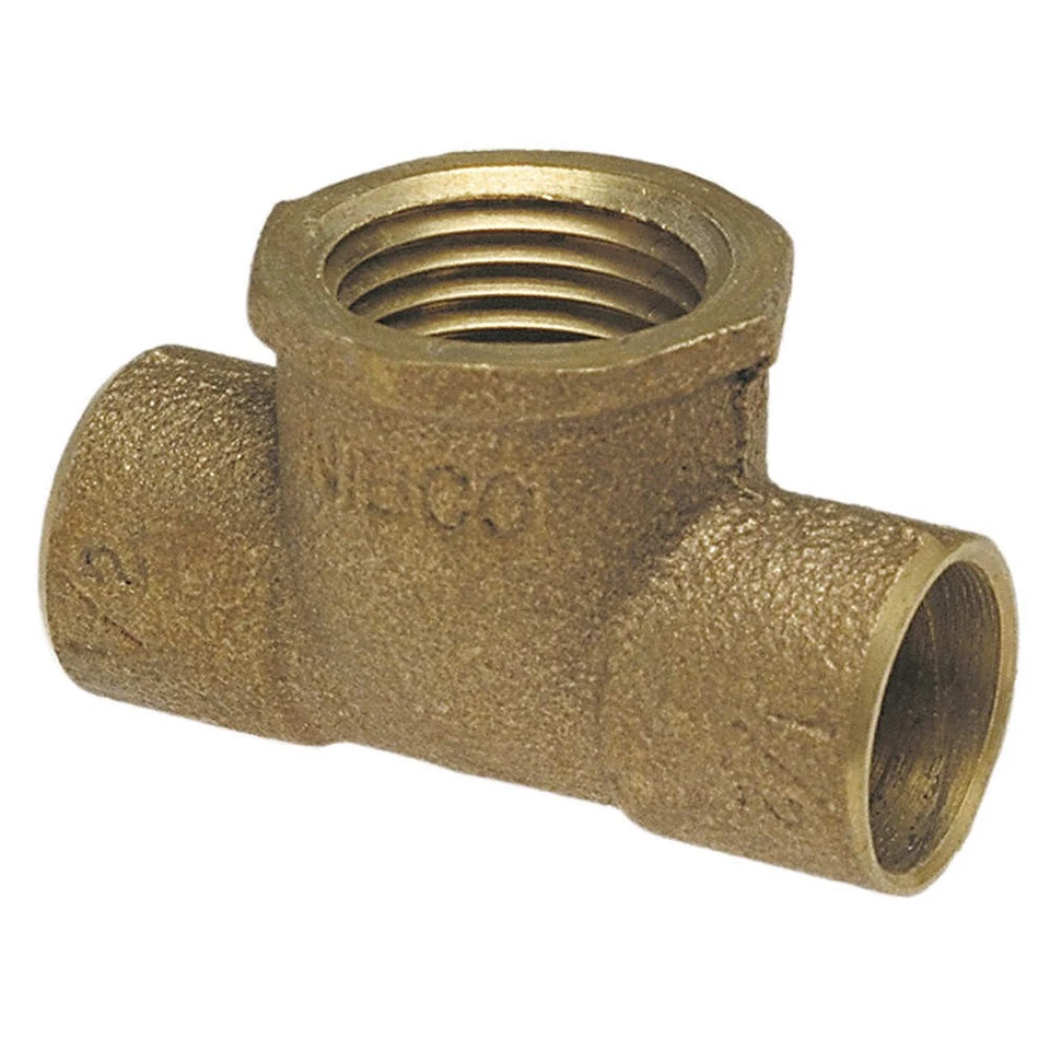 NIBCO 712R-LF 11/4 X 11/4X3/4 Reducing Tee,LL Cast BRZ,1-1/4"xFNPT 40F238 - Image 1 of 1