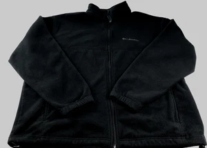 Columbia Jacke Herren XXL schwarz Fleece Full Zip Outdoor Mock Neck Reißverschlusstaschen - Bild 1 von 11