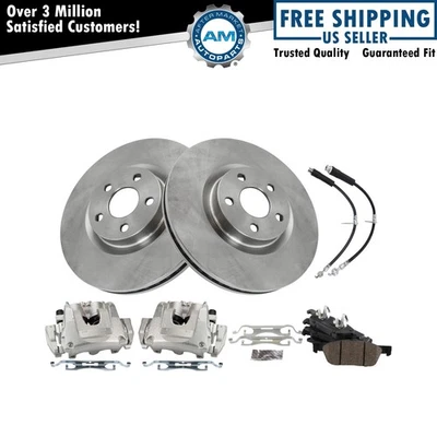 Kit de pastillas de freno delanteras y rotor de cerámica para Ford Edge 2016-2018 Foto 1 de 4