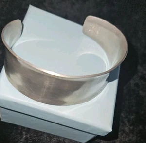 Vintage Handmade 1960’s MCM Jorgen Jensen Denmark Pewter Cuff Bracelet Signed - Picture 1 of 6