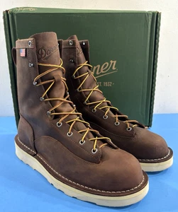 NUEVO EN CAJA 11 D BOTAS PARA HOMBRE Danner Bull Run 8" marrón cristy puntera lisa 15556 - Imagen 1 de 8