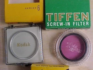 8 Vintage Kodak Tiffen Camrex Hoya Camera Filters ? & Adapter Rings Maybe - Picture 1 of 1
