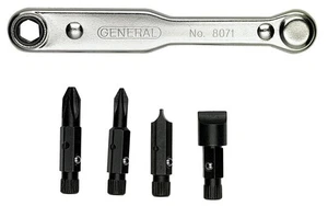 Juego de destornilladores de trinquete profesional de acero chapado General Tools 8071 - Imagen 1 de 1