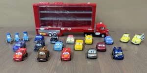 Disney Pixar Cars Mack Truck Micro drifters Transport Hauler With 20 Cars - Picture 1 of 24