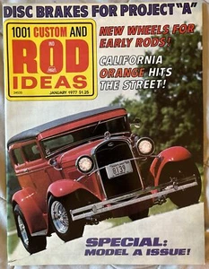 1001 Custom & Rod Ideas Magazine Jan 1977 Roadster Jaguar Model-A High Boy Chevy - Picture 1 of 7