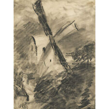 After John Constable A Windmill Painting Wall Art Canvas Print 18X24 In