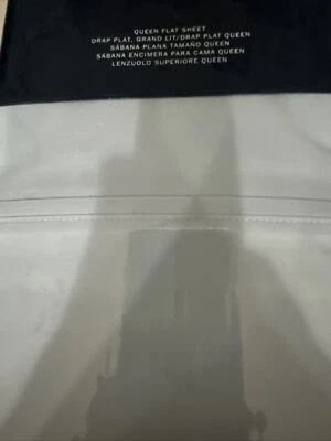 RALPH LAUREN 464 PERCAL SÓLIDO 1 pieza SÁBANA PLANA REINA OXFORD AZUL NUEVO EN PAQUETE $115 Foto 1 de 4