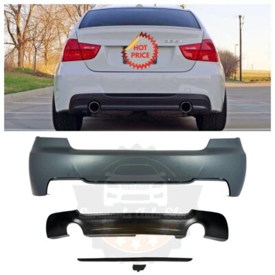PARAGOLPES TRASERO BMW E90 ESTILO MTECH DOBLE PARA TODOS 2007-2012 E90 4 PUERTAS SEDÁN 335i Foto 1 de 4