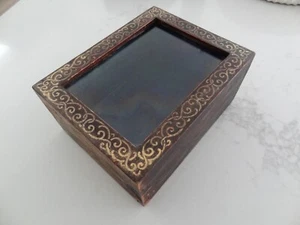 VINTAGE MONGOLIAN BUDDHIST HAND MADE WOODEN AMULET GAU BOX - Picture 1 of 20