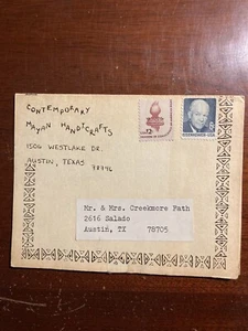Tarjeta de colección Contemporary Mayan Handicrafts Austin Texas TX - Imagen 1 de 3