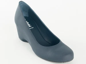 New  Baldinini Navy Leather Shoes Size 38.5 US 8.5 - Picture 1 of 6