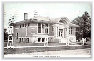 Postal: WI 1944 Biblioteca Pública Viroqua, Viroqua, Wisconsin - Publicada - Imagen 1 de 2