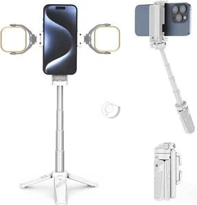 ULANZI JJ02 3-in-1 Phone Selfie Stick Tripod Extendable Grip Phone Stand White - Picture 1 of 8