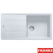 Franke Basis 1.0 Bowl Granite Polar White Kitchen Sink & Waste BFG611-97 WHT