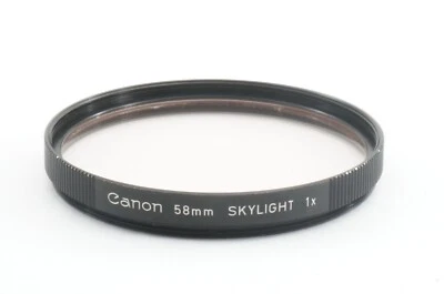 Genuine CANON 58mm SKYLIGHT Lens Filter For 85mm F1.8, 100mm F2, 135mm F2.5 Lens - Image 1 of 4