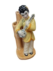 Vintage Ceramic Arts Studio Asian Figurine Bamboo Vase 7" Betty Harrington - Picture 1 of 8