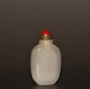 Early Collection of Natural Colored Agate Flat Square Snuff Bottle Ornaments - Picture 1 of 9
