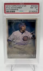 2016 Topps Five Star Auto - #FSA-KS Kyle Schwarber PSA 8 - Picture 1 of 2