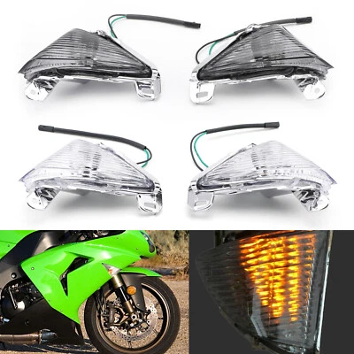 2 Colors Front Turn Signals lens for Kawasaki ZX636/ZX6R 2005-2010 2008 2009 VA - Image 1 of 4