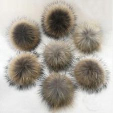 Faux Raccoon Fake Fur Hair Huge Ball Fluffy Pompom Pendant For Hat Bag Shoes New
