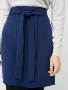 V by Very navy mini Skirt Tie Waist, UK size 12 - Picture 1 of 3