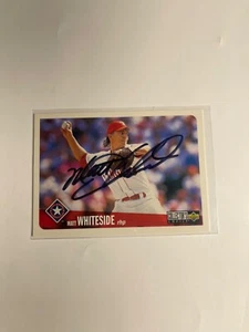 Texas Rangers MATT WHITESIDE Signed Card - Picture 1 of 1