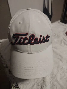 USA Titleist Players Perf WHITE/RED Stars and Stripes Adjustable Golf Hat - Picture 1 of 7
