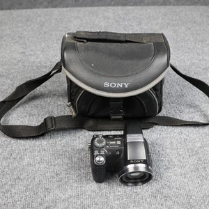 Sony Cyber-shot DSC-H5 Digitalkamera 7,2 MP 12x Zoom schwarz mit Tasche 1GB Karte - Bild 1 von 12