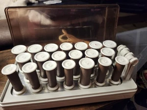 Vintage Conair Kissen Locken Haar Warm Rollers mit 18 Clips. Schönheitswettbewerb Rolle - Bild 1 von 5