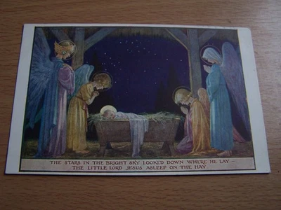 Margaret Tarrant Vintage Postcard Pkt 118 Religious Stars in the Bright Sky - Image 1 of 2