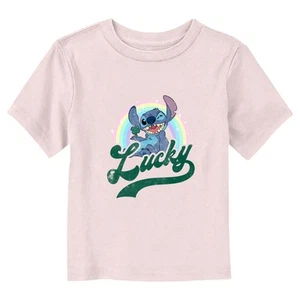 Toddler's Lilo & Stitch Distressed Lucky Rainbow Wink T-Shirt - Picture 1 of 6