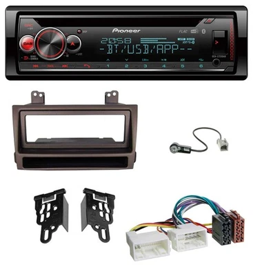 Pioneer MP3 DAB CD Bluetooth USB Autoradio für Hyundai Sonata ab 09 dunkelbraun - Bild 1 von 4