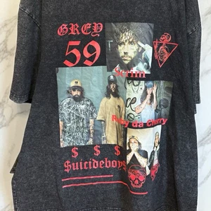 "Camisa Suicideboys Gris 59 Scrim Ruby Da Cherry Talla XXL 2XL Banda Marzo 50""" - Imagen 1 de 11