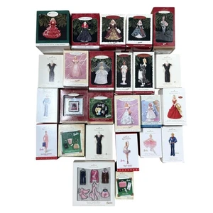 Hallmark BARBIE Ornament Lot Of 25 Holiday Barbie Ken Wedding Spotlight NEW - Picture 1 of 7