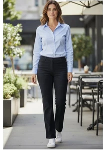 Pantalones/pantalones de trabajo para mujer de Elie Tahari nuevos con etiquetas negros talla mediana - Imagen 1 de 4
